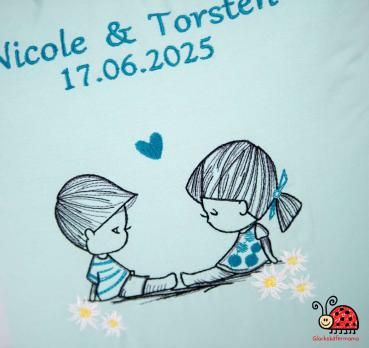 Kissen Hochzeit Gebirge Blumen Herz Liebe